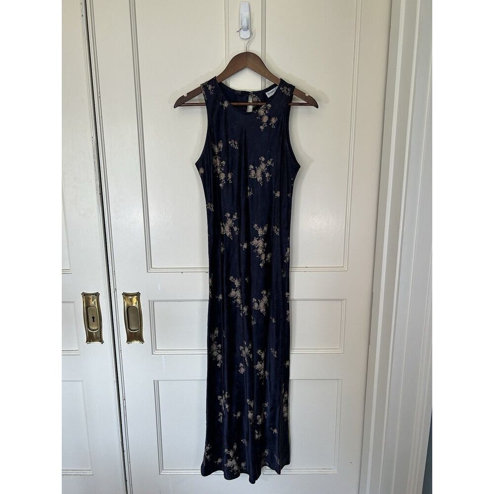 Vintage Breakin' Loose Floral Whimsigoth Maxi Dress Juniors Size 11/12 Black